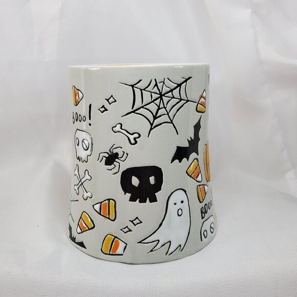 Halloween Mug With Ghost Bats Pumpkin Designs By Spectrum Designz Coffee cup - Picture 2 of 7